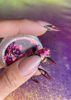Fantasy french med glitter