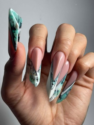Turkis marmor stiletto