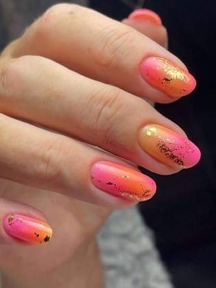 Ombre med gullfolie